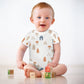 190GSM White Forest Pattern Baby Short Romper