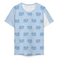 Kids' Cute Elephant Print Light Blue T-Shirt