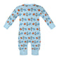 Space Rocket Print Long Sleeve Baby Onesie | Custom AOP