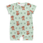 Cute Cotton Baby Fox Print Short Sleeve Romper
