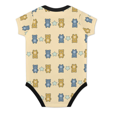 Cute Teddy Bear Short Sleeve Baby Romper | 220gsm