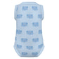 Baby Blue Elephant Print Cotton Sleeveless Romper
