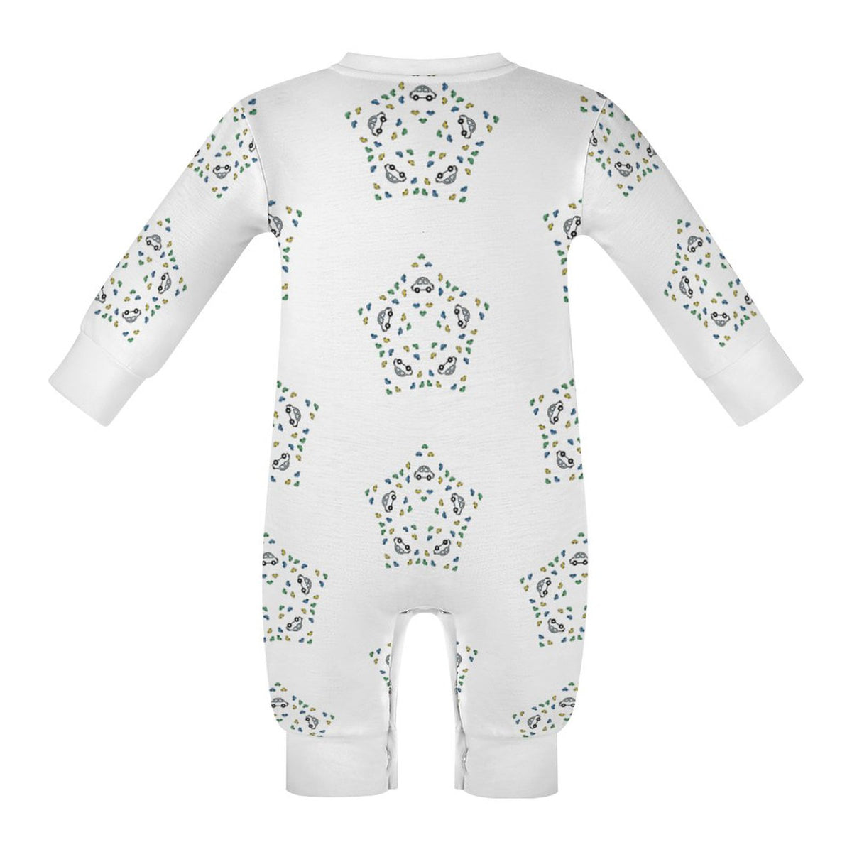 Baby Star Floral Print Full-Length Cotton Romper