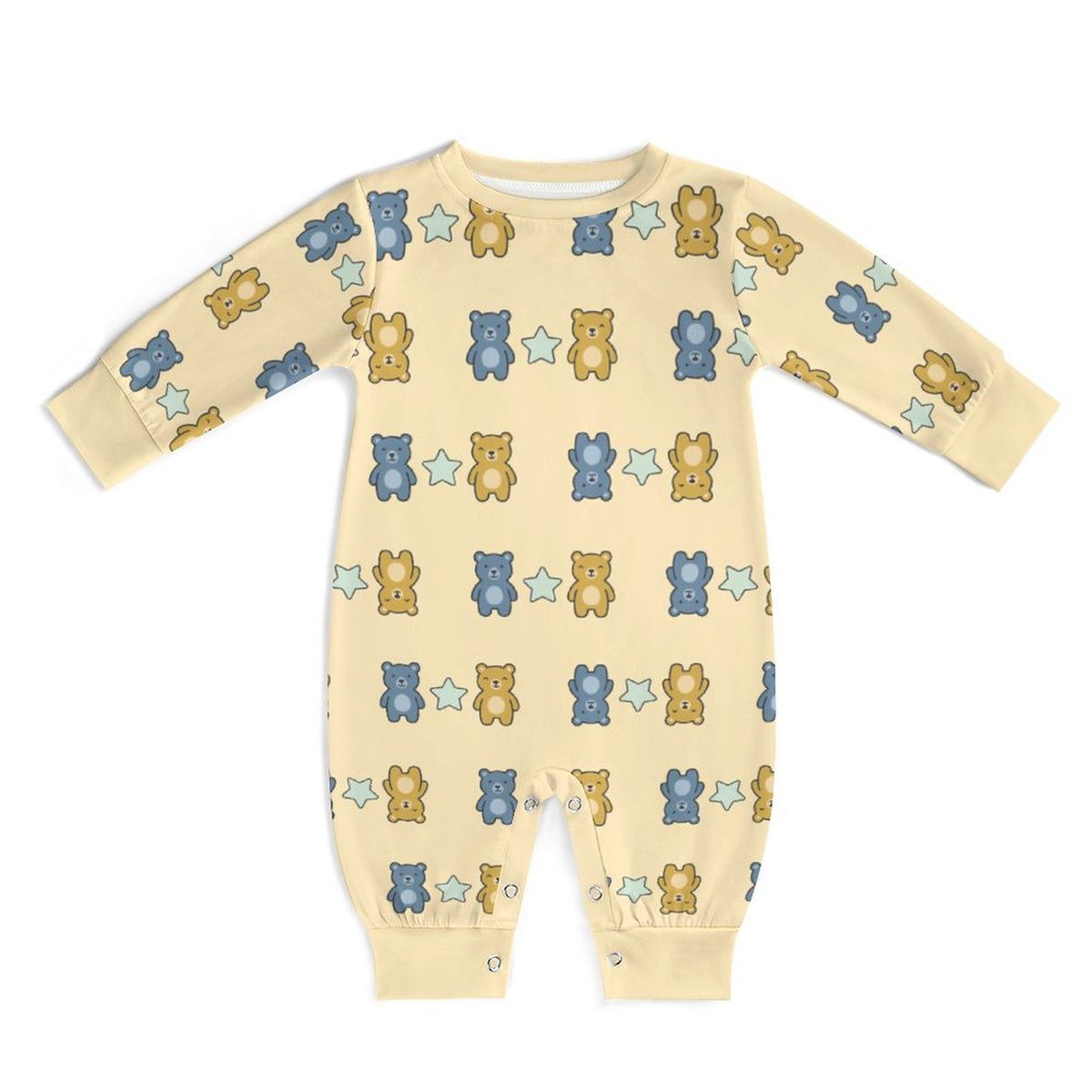 Cute Teddy Bear Long Sleeve Baby Romper | 180gsm