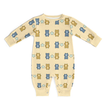 Cute Teddy Bear Long Sleeve Baby Romper | 180gsm