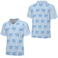 Kids' Blue Elephant Print V-Neck Soccer Jersey