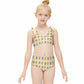 Cute Teddy Bear Tie-Strap Bikini Set for Girls | Custom AOP