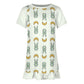 Cute Bunny & Moon Girls Ruffle Hem Dress | Short Sleeve