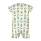 Cute Cotton Baby Bunny & Moon Short Sleeve Romper