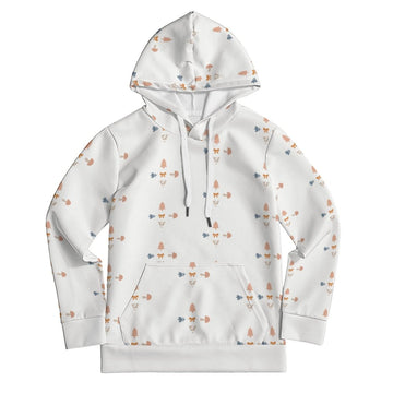 160GSM Kids' White Geometric Patterned Pullover