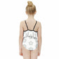 Girls' Star Floral Off-Shoulder One-Piece Swimwear