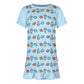 Outer Space Rocket Ruffle Hem Girls Dress | AOP