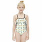 Cute Bunny & Moon Off-Shoulder Ruffle Girls Swimsuit