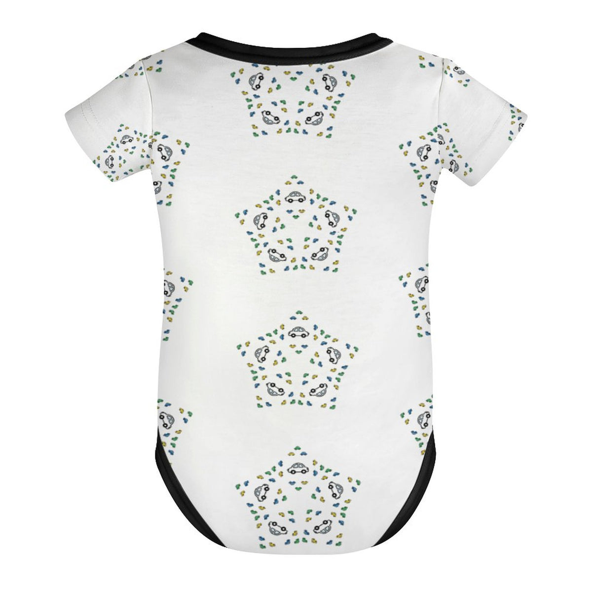 Geometric Star Cotton Short Sleeve Baby Onesie