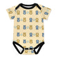 Cute Baby Bear Print Short Sleeve Bodysuit Onesie