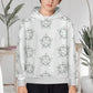White Star Floral Print Kids' Hooded Sweatshirt