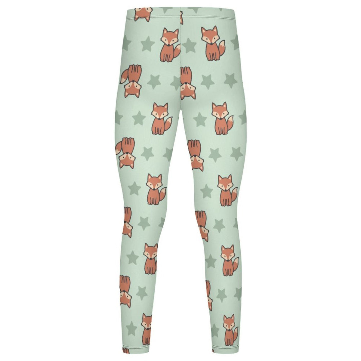 Girls Cute Fox Print Yoga Leggings