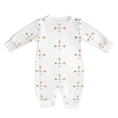 180GSM Baby Geometric Long Sleeve Romper