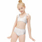 Girls' Geometric Print Tie-Strap Beach Sports Swimsuit