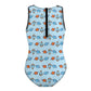 Outer Space High Neck Zip Back Girls Swimsuit