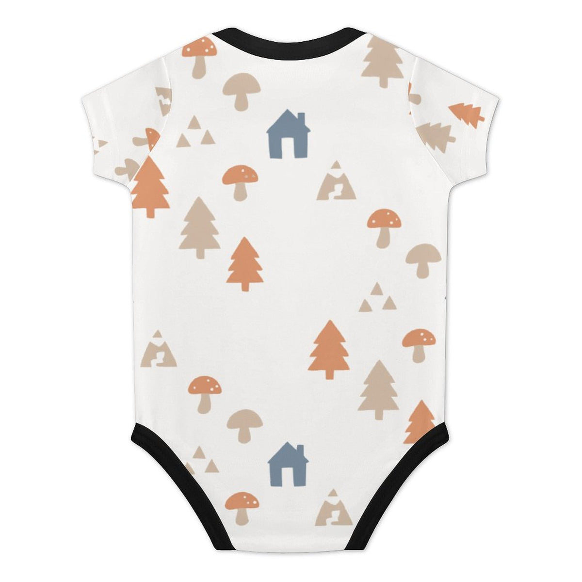 Baby White Forest Pattern Cotton Bodysuit