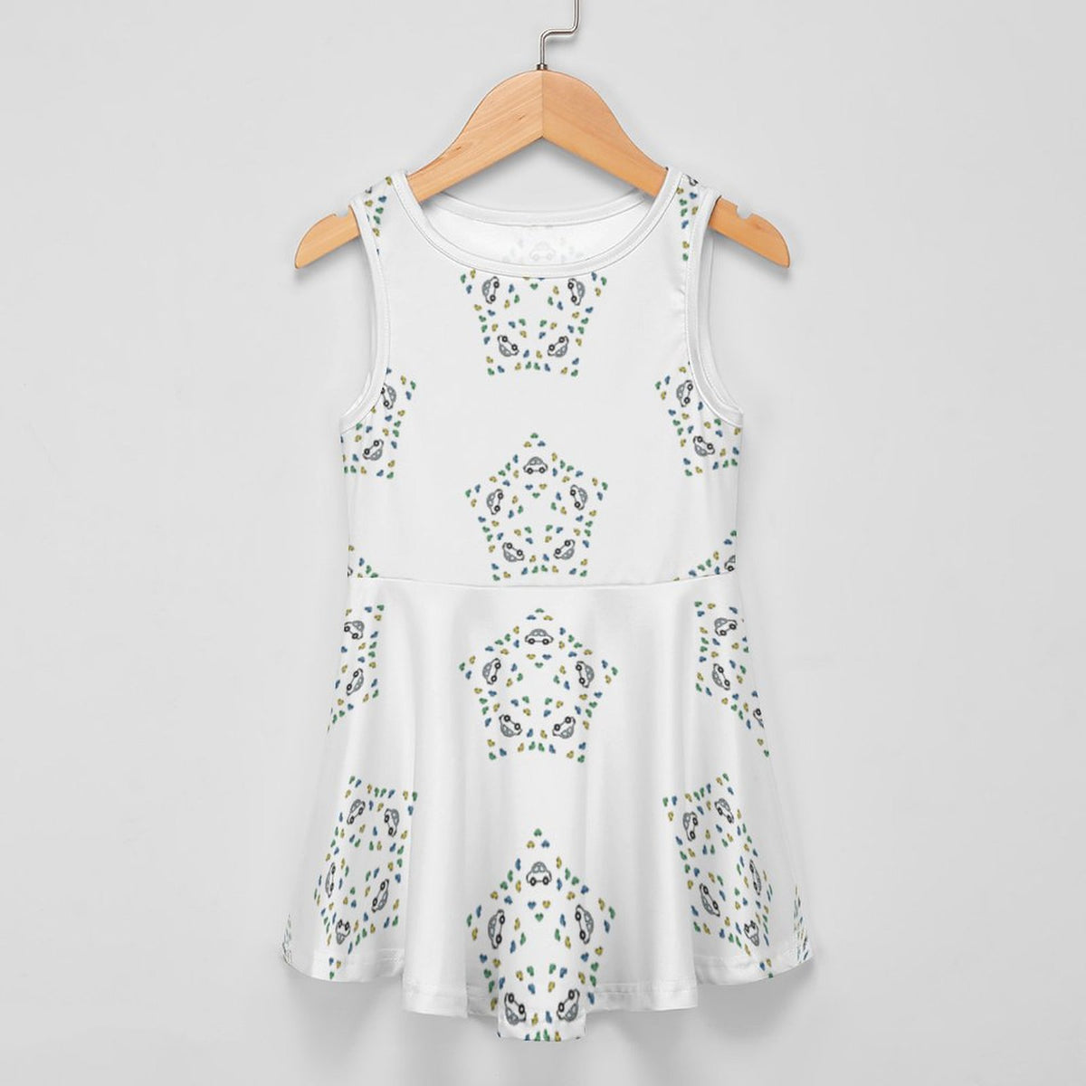 Girls' Geometric Star Sleeveless Tank Dress