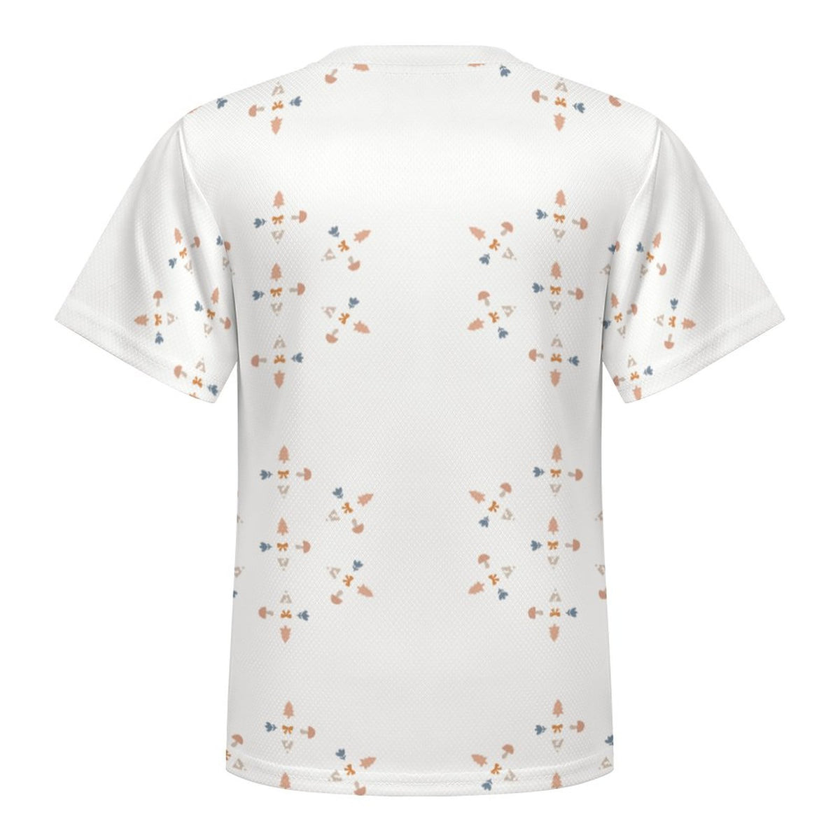 Cute Geometric Motif Short Sleeve Kids' Shirt