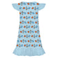 200gsm Girls Ruffle Nightgown | Custom All-Over Print