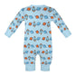 Outer Space Rocket Long Sleeve Baby Romper | 180gsm