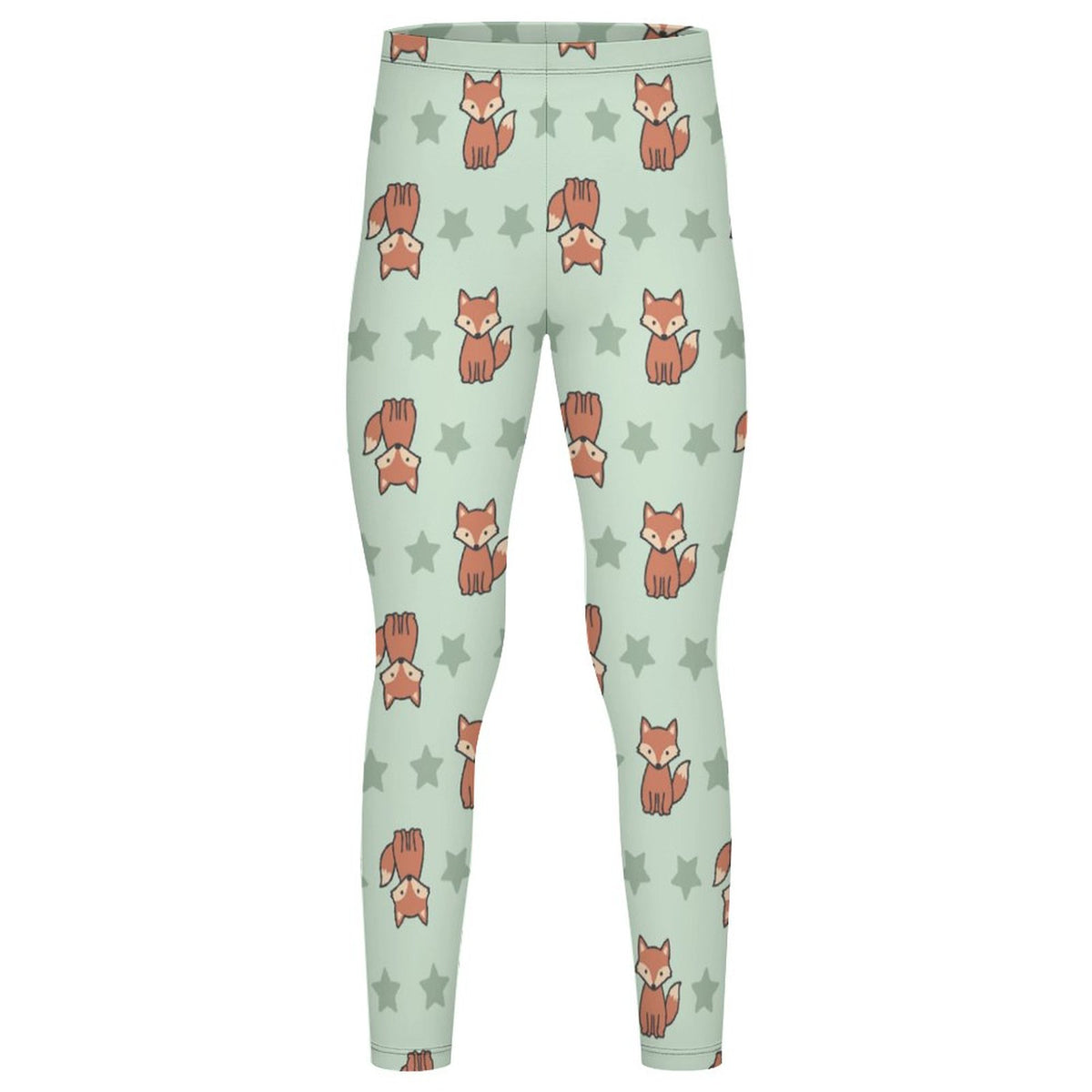 Girls Cute Fox Print Yoga Leggings
