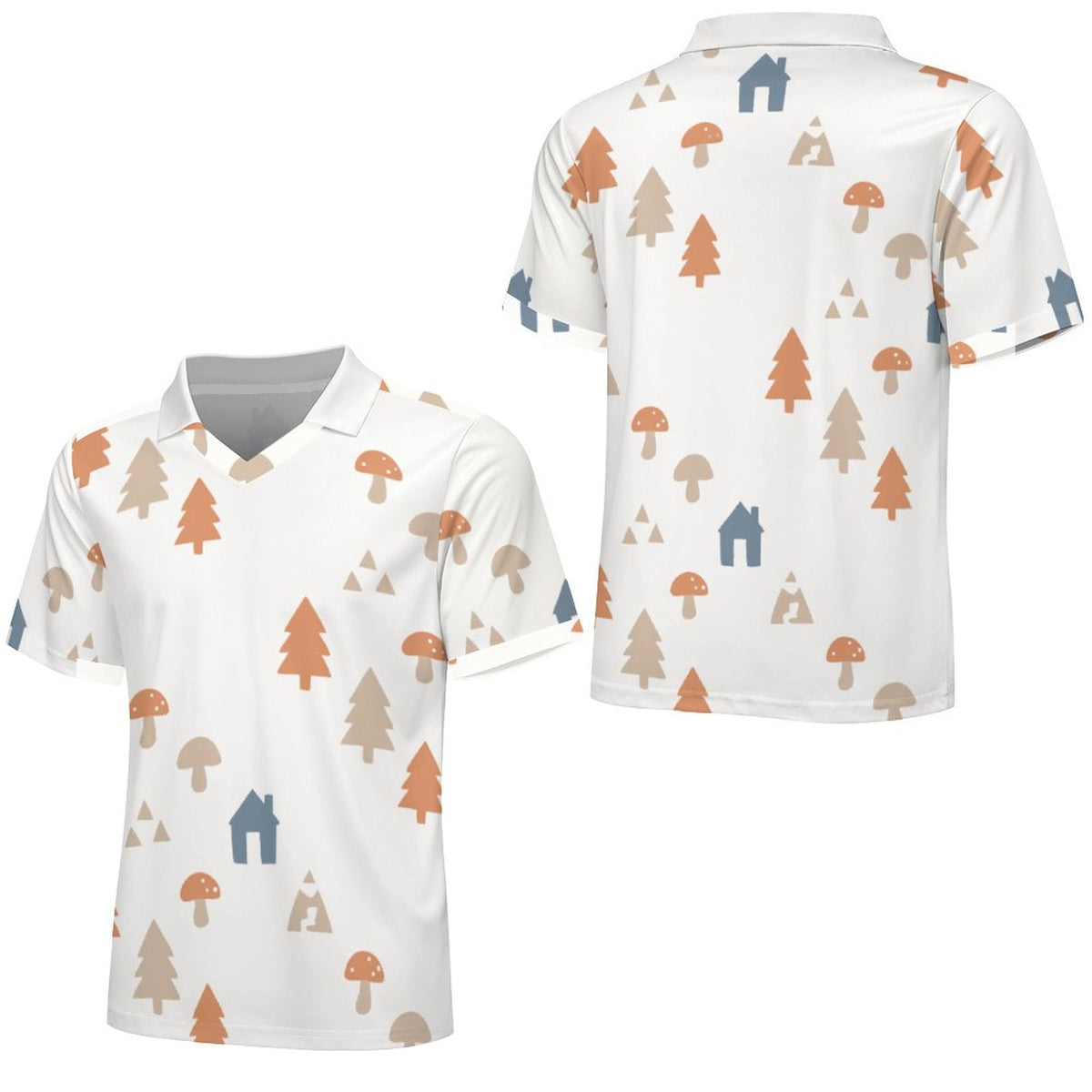 160GSM White Forest Pattern Kids' Soccer Jersey