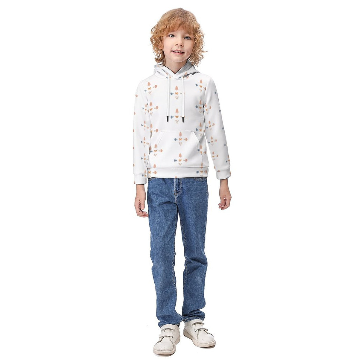 Kids' Geometric Print Pullover Hoodie