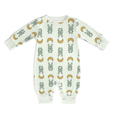 Cute Bunny Pattern Long Sleeve Baby Romper | Custom AOP