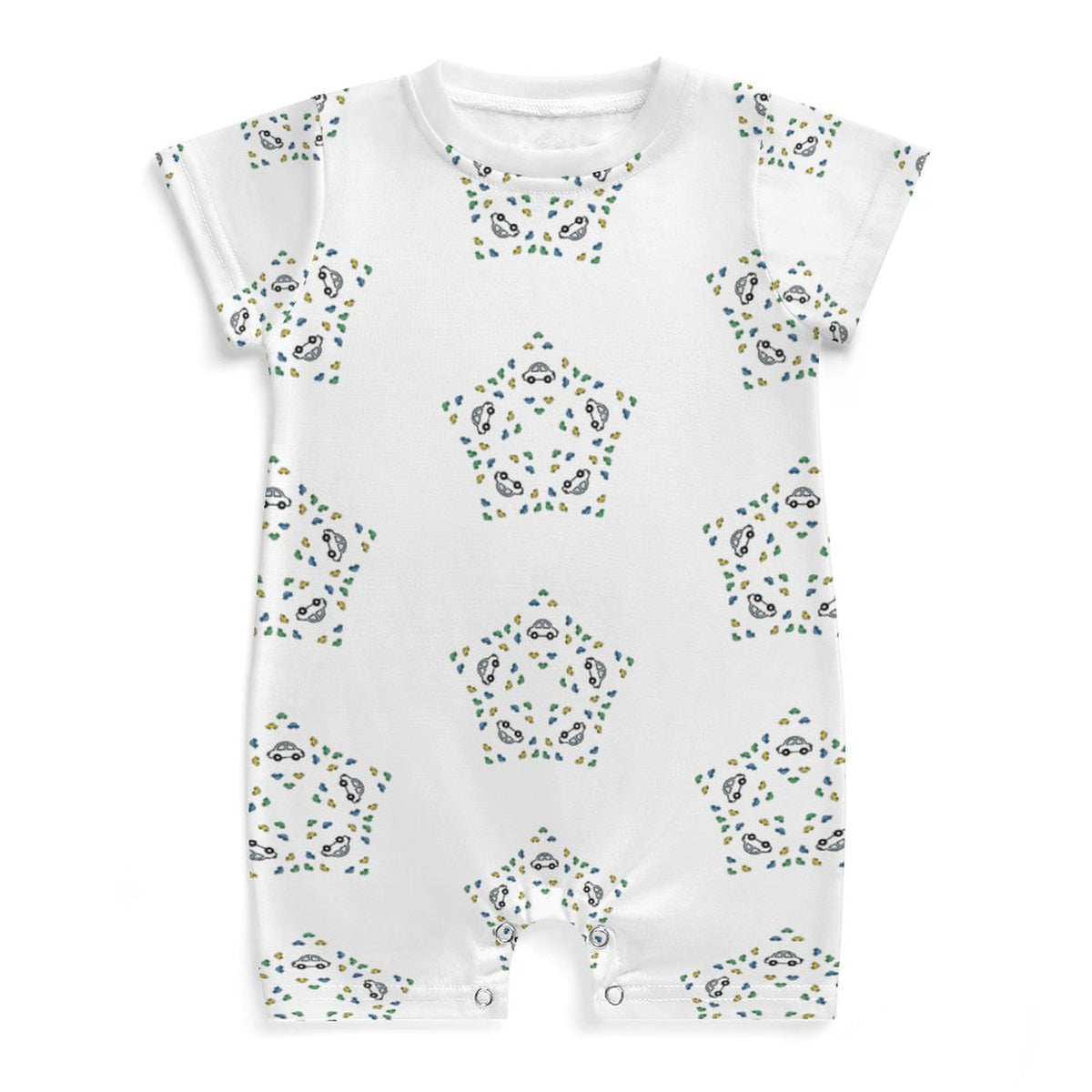 Baby Star Floral Print Short Sleeve Romper