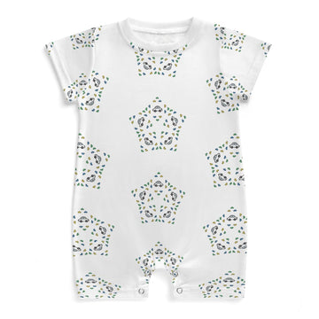 Baby Star Floral Print Short Sleeve Romper