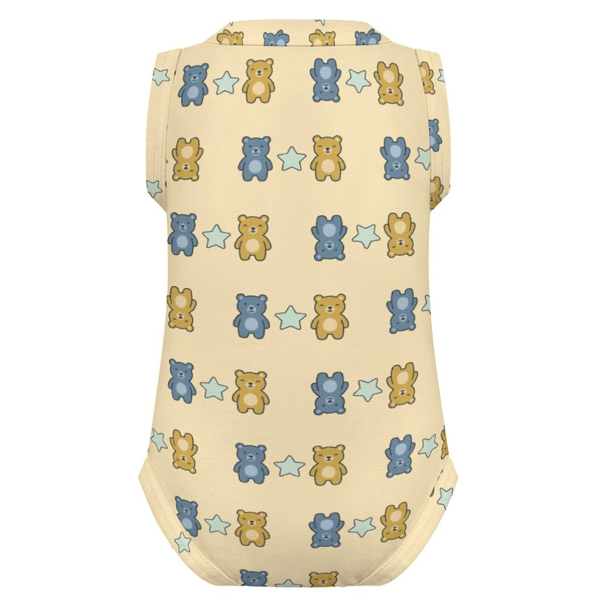 Baby Bear Print Sleeveless Romper