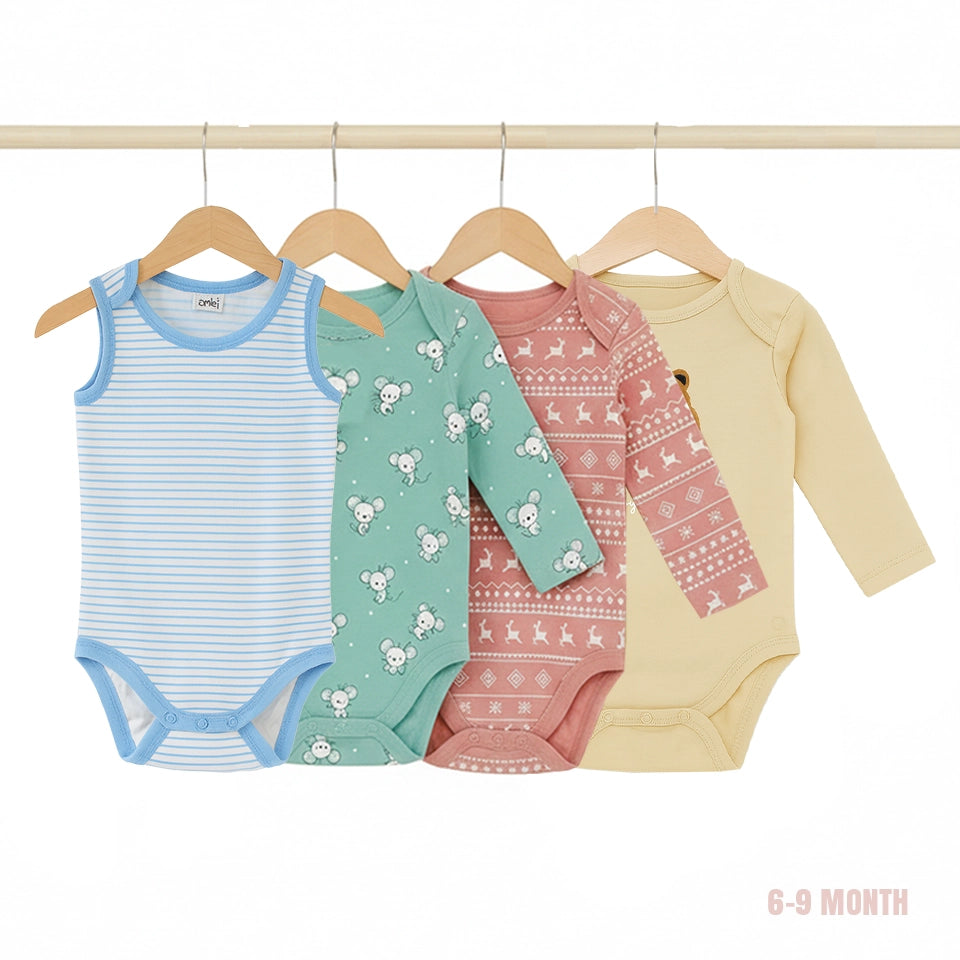 Blue Stripe Romper Set