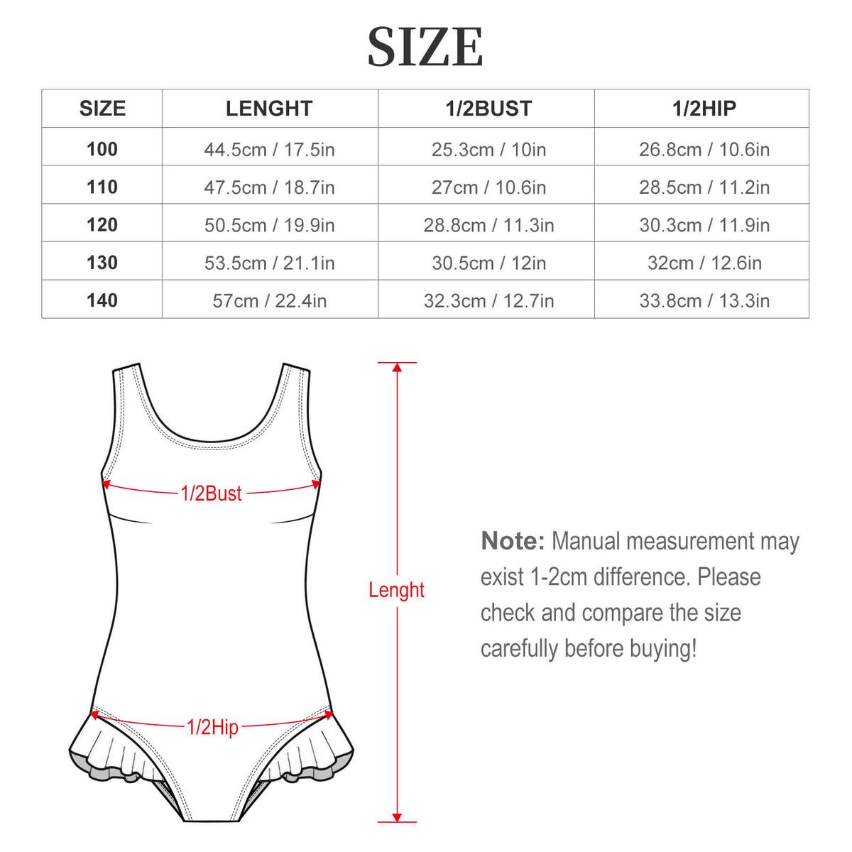 Custom Girls Ruffle One Piece Swimsuit | All-Over Print