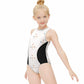 Girls' Geometric Print Athletic One-Piece Swimsuit