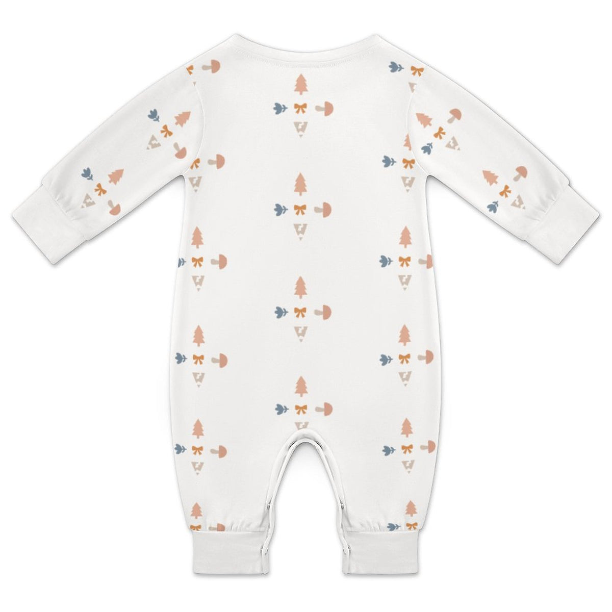 180GSM Baby Geometric Long Sleeve Romper