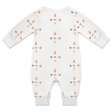 180GSM Baby Geometric Long Sleeve Romper