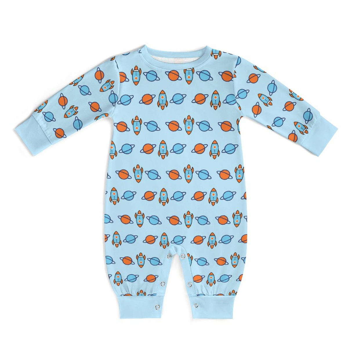 200gsm Long Sleeve Baby Romper | All-Over Print