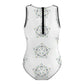 Girls' Geometric Star Zip-Back One-Piece Swimsuit