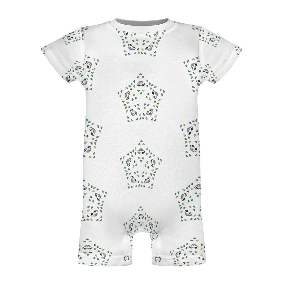 Baby Star Floral Print Short Sleeve Romper