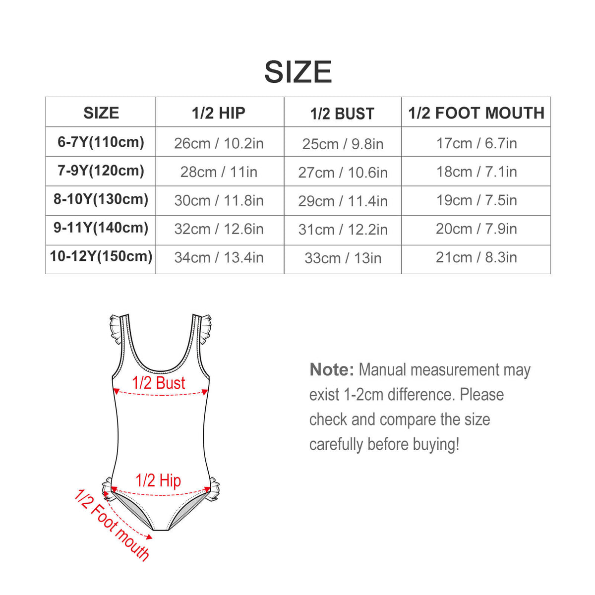 Girls' Light Blue Elephant Flutter Sleeve Swimsuit