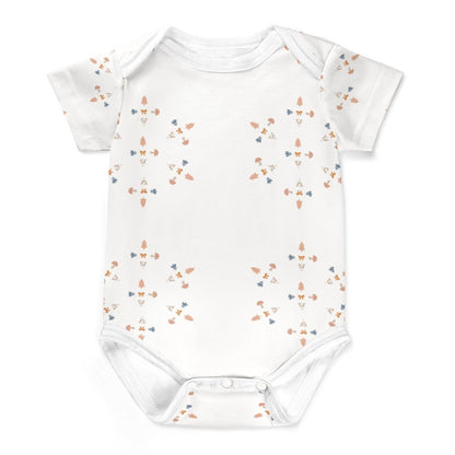 Cotton Baby Geometric Print Short Sleeve BoySuit
