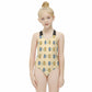Cute Teddy Bear Cross-Back Girls Swimsuit | Custom AOP