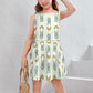 Cute Bunny & Moon Print Girls Tank Dress | Custom AOP