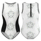 Girls' Geometric Star Zip-Back One-Piece Swimsuit