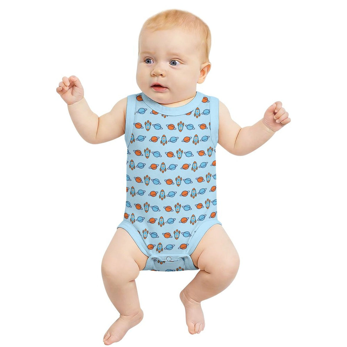 200gsm Baby Sleeveless Romper | Custom All-Over Print